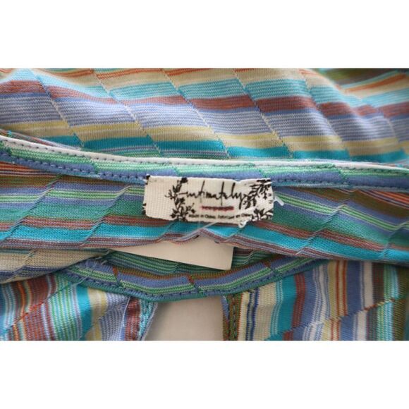 Intimately x FP OB1567379 Women's Sz M Blue Combo Retro Babe Halter Bodysuit - Picture 3 of 8